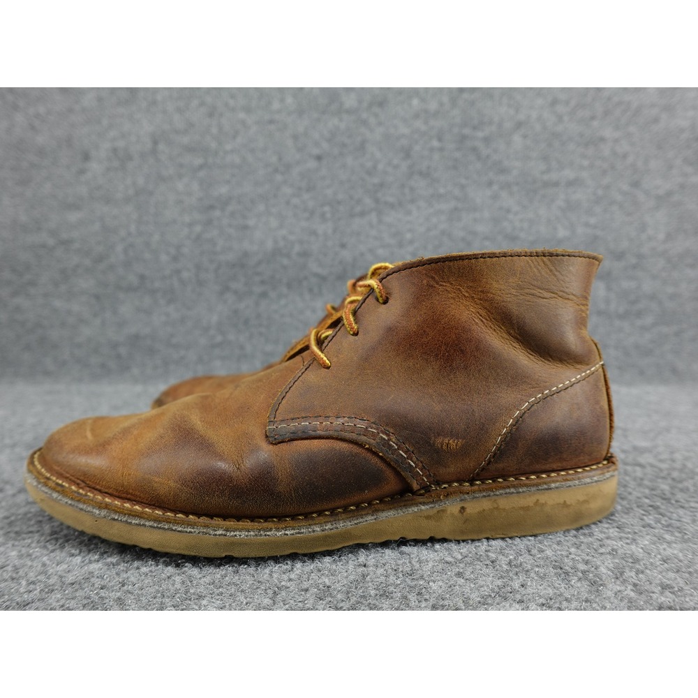 Red Wing Weekender Chukka Mens 7.5 Brown Leather Boots‎ 3322 USA Heritage